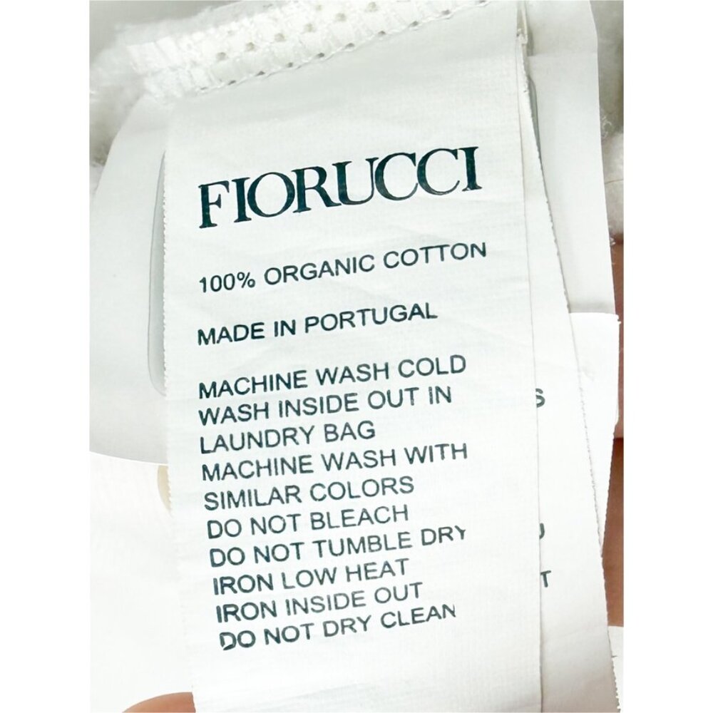 Fiorucci Graphic Print Crew Neck Crop Top Size: S in White - Picture 11 of 12